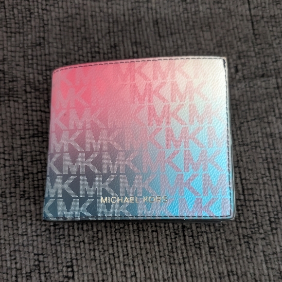 3pc Michael Kors Jet Set Large Ombré Signature Logo Crossbody & Wallet Bundle - Picture 13 of 16